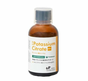 【サプリメント】PE クエン酸カリウム 犬猫用 60mL QIX